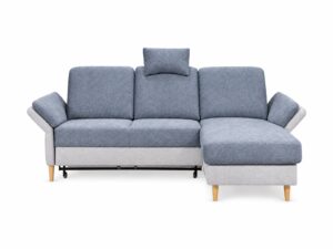 Miniaturka 6 - Narożnik rozkładany z ruchomymi podłokietnikami Bramento 226 cm na białym tle