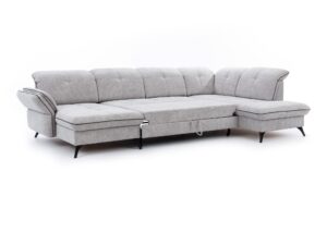 Miniaturka 3 - Narożnik U Trevalio z rozłożonym łóżkiem 255 × 121 cm