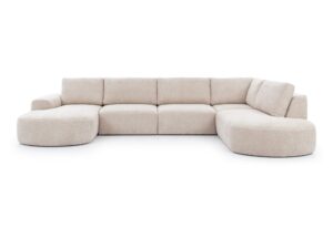 Miniaturka 1 - Narożnik w kształcie U z miękkimi poduszkami Gavirno 393 cm – zdjęcie 2