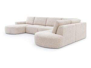 Miniaturka 3 - Narożnik w kształcie U z miękkimi poduszkami Gavirno 393 cm – zdjęcie 4