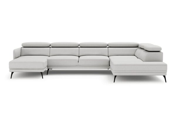 Narożnik w kształcie U Zolvento 335 cm na białym tle