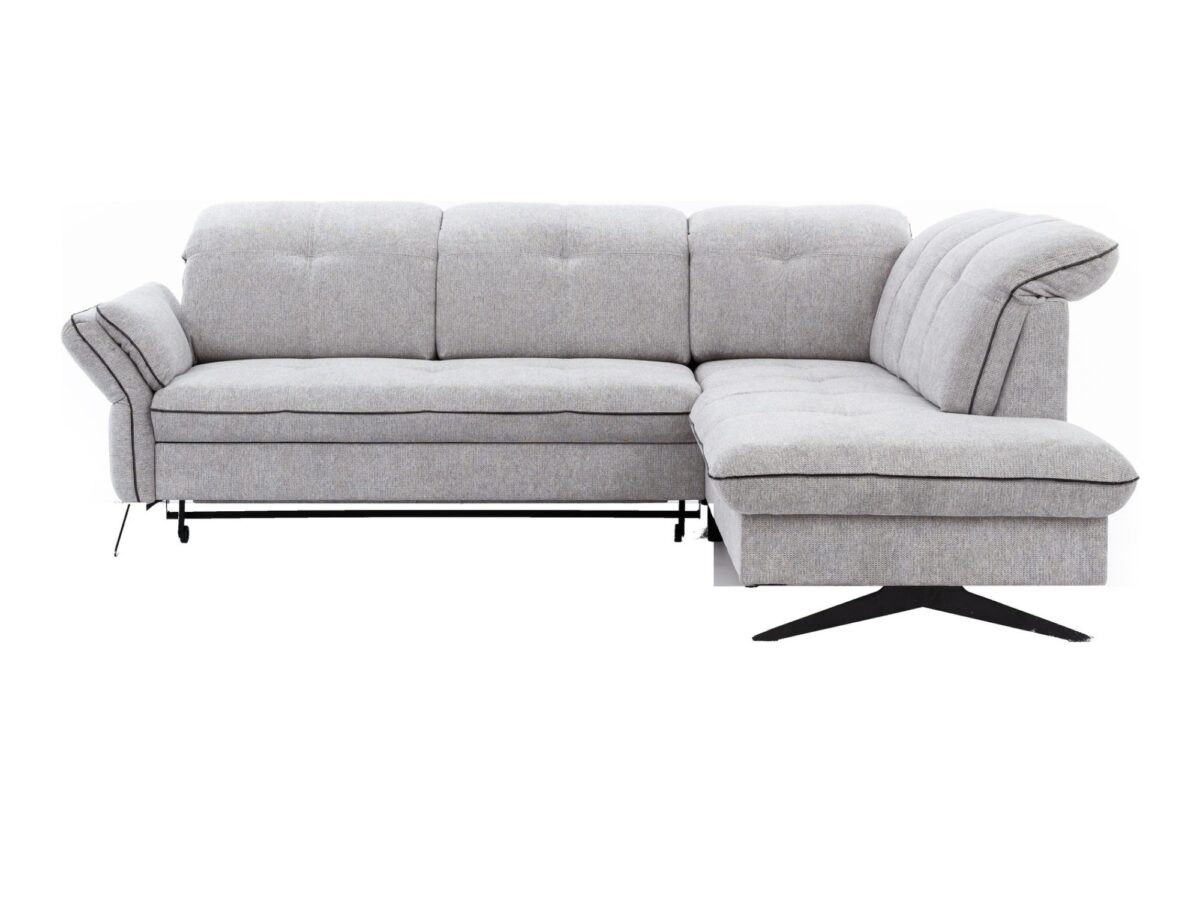 Narożnik z długą otomaną na metalowych płozach Trevalio 250 cm