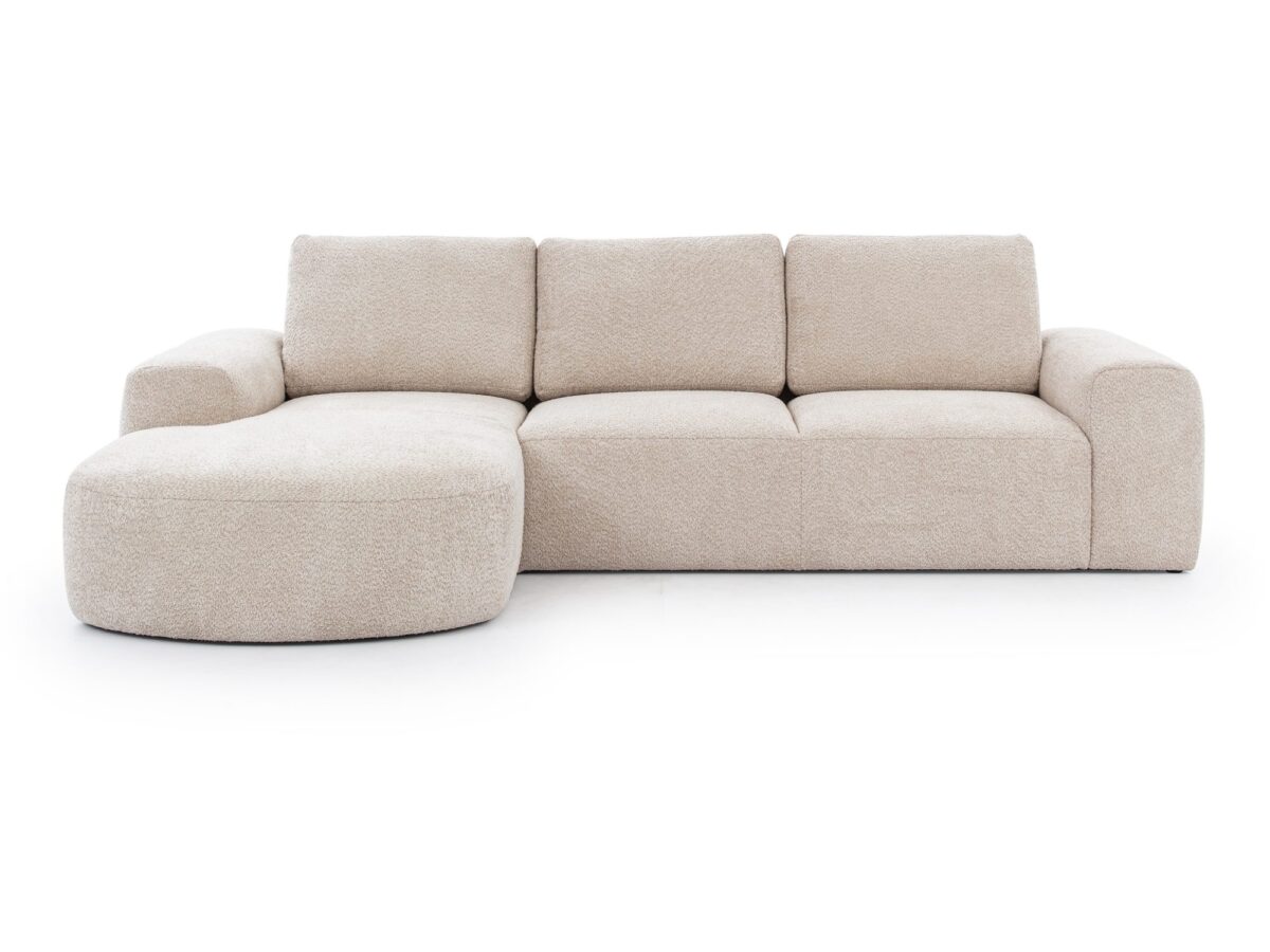 Narożnik z otomaną i miękkimi poduszkami Gavirno 288 cm