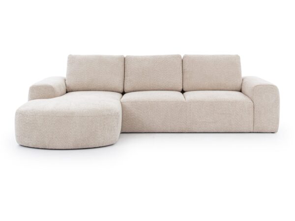 Narożnik z otomaną i miękkimi poduszkami Gavirno 288 cm