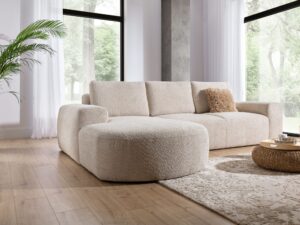 Miniaturka 6 - Narożnik z otomaną i miękkimi poduszkami Gavirno 288 cm w aranżacji wnętrza 6