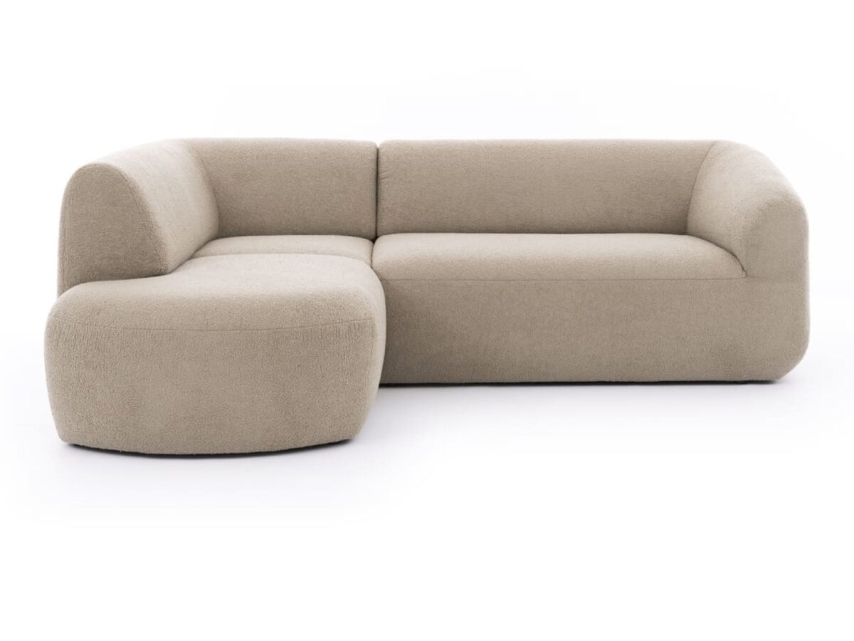 Narożnik z zaokrągloną otomaną Valdino 249 cm
