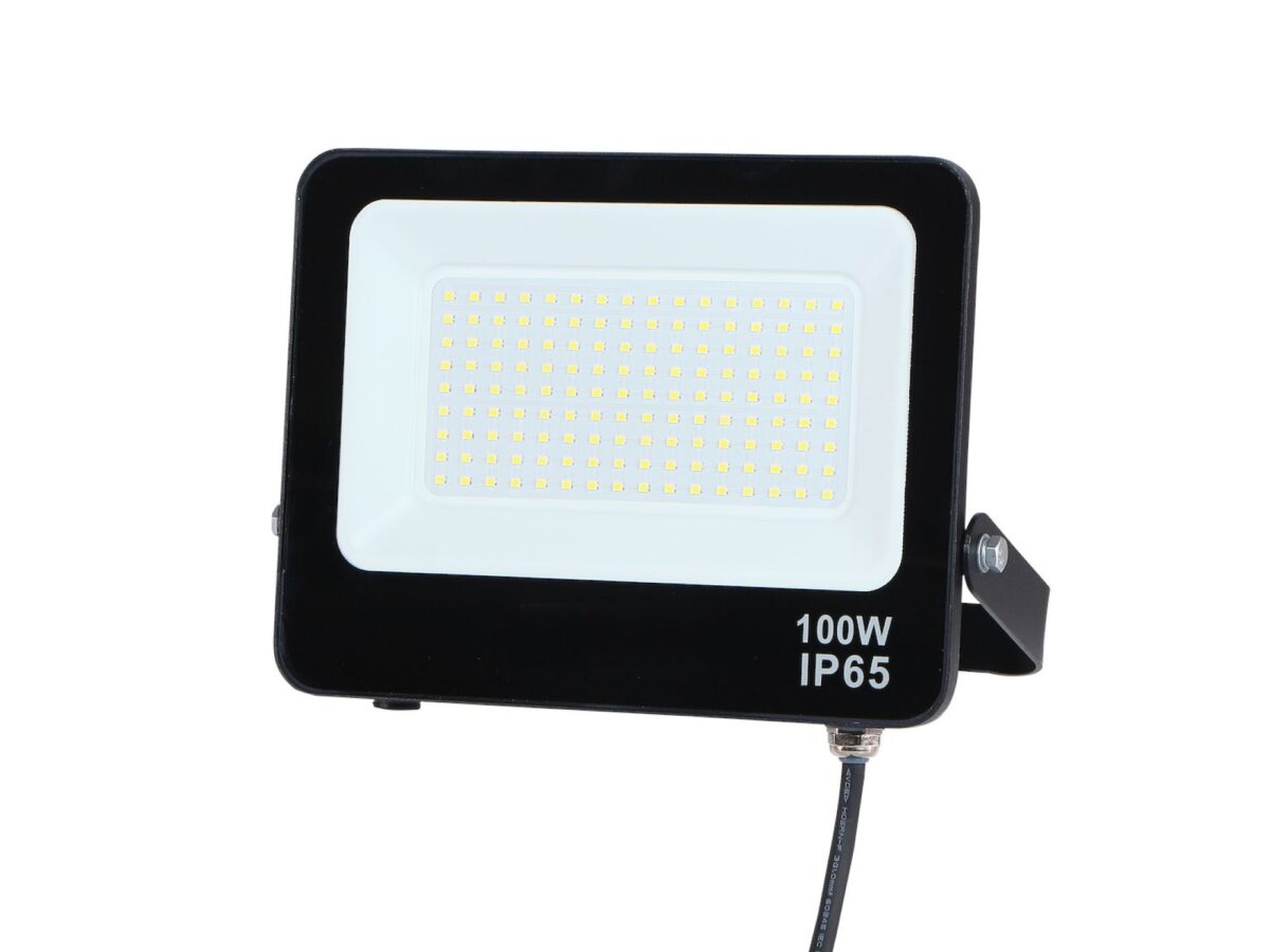Naświetlacz LED 100 W 4000 K IP65 czarny 24,2 cm bez czujnika