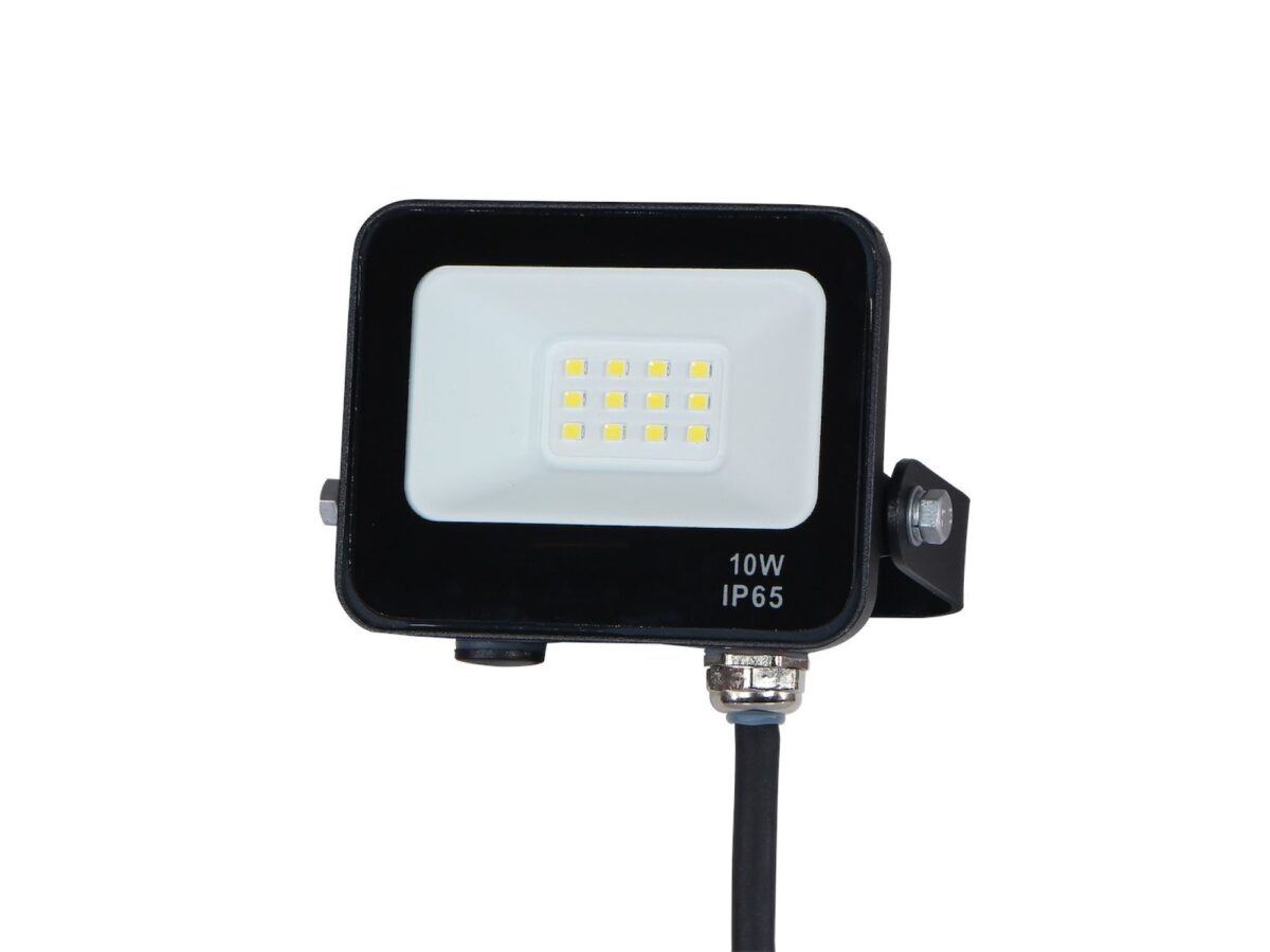 Naświetlacz LED 10 W 4000 K IP65 czarny bez czujnika