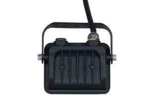 Miniaturka 2 - Tył czarnego naświetlacza LED 10 W z obudową i ramką montażową