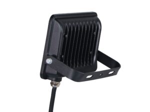 Miniaturka 5 - Czarny naświetlacz LED 30 W IP65, kompletny widok na białym tle