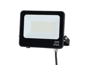 Miniaturka 5 - Czarny naświetlacz LED 50 W 4000 K IP65 widok od przodu