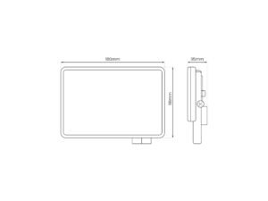 Miniaturka 4 - Naświetlacz LED 50 W – wymiary korpusu 180 × 118 × 35 mm