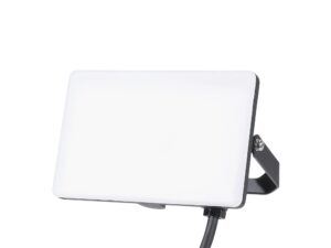 Miniaturka 5 - Naświetlacz LED 30 W z białym dyfuzorem, czarnym uchwytem i przewodem na białym tle