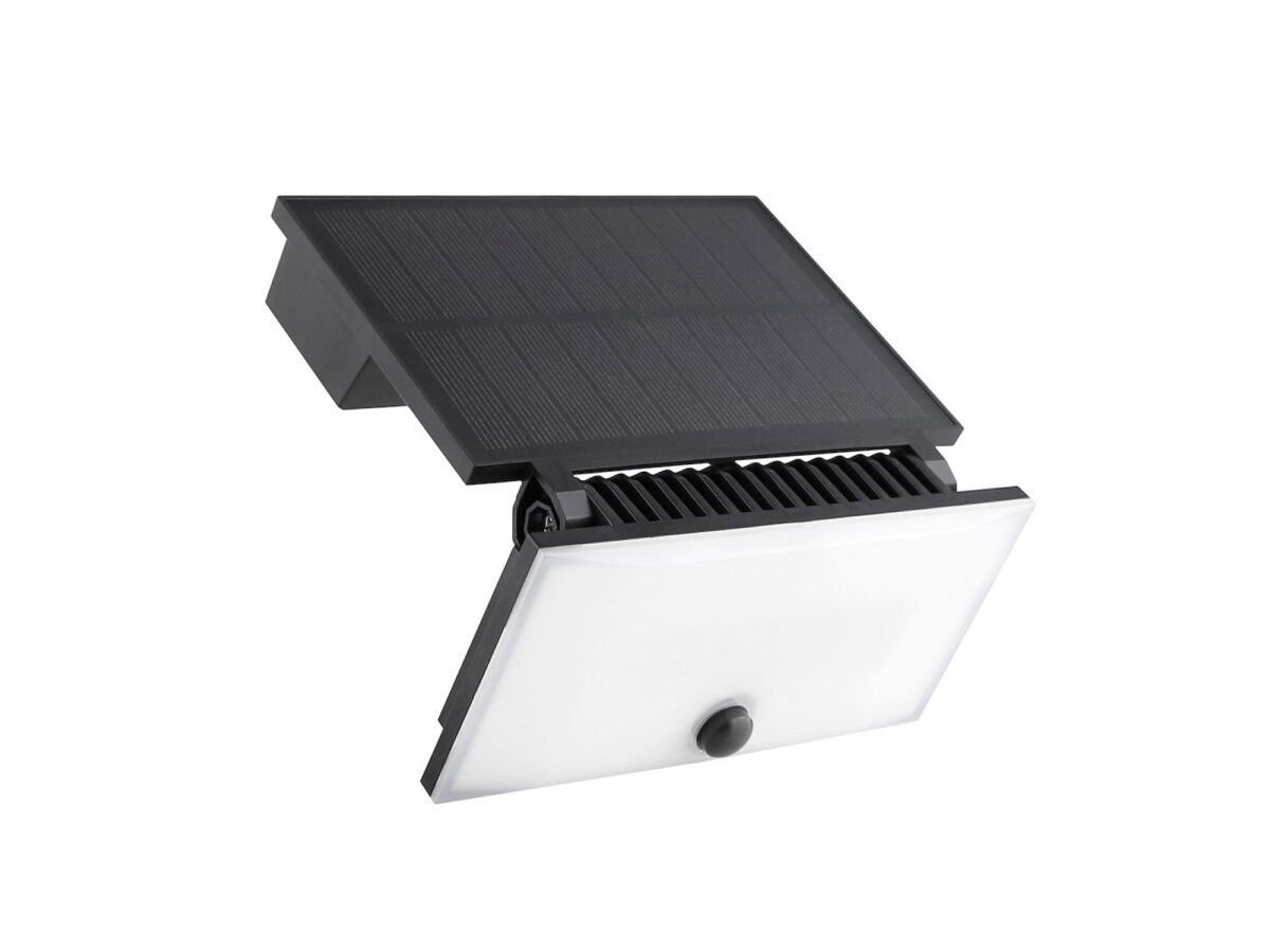 Naświetlacz solarny LED 8 W 800 lm 4000 K z czujnikiem czarny