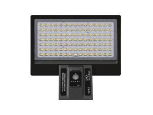 Miniaturka 8 - Czarny naświetlacz solarny LED 8 W z czujnikiem ruchu, packshot na białym tle
