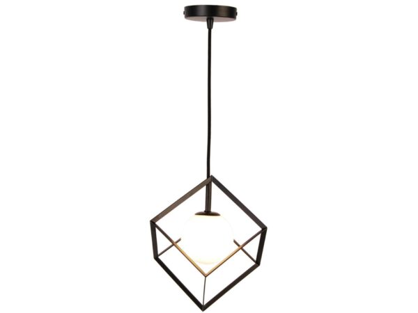 Lampa wisząca Nevemio czarno-złota ze szklanym kloszem i oprawką G9