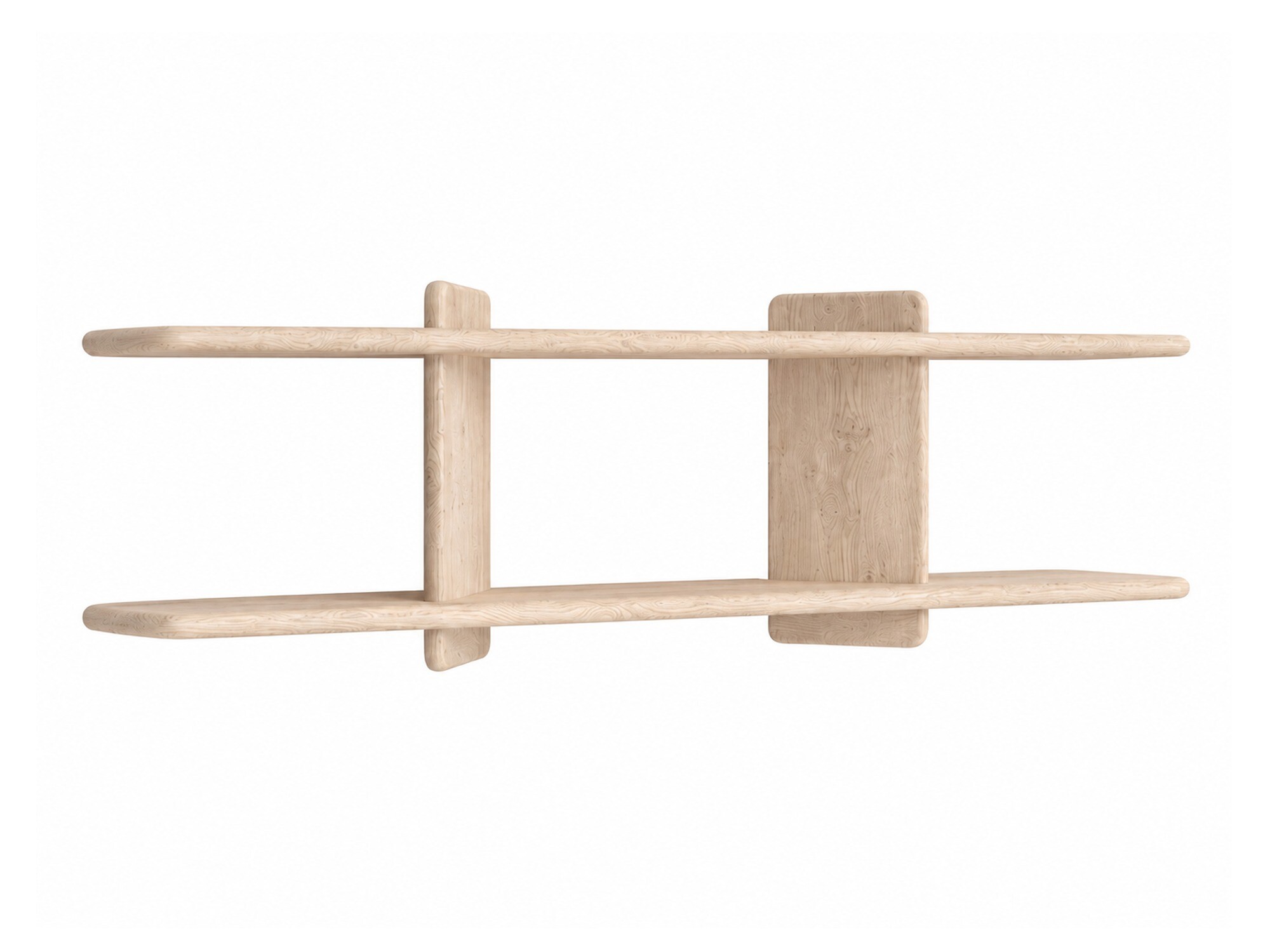 Niski regał wiszący Valdaro 140x39 cm w kolorze dębu bielonego – zdjęcie produktu na białym tle
