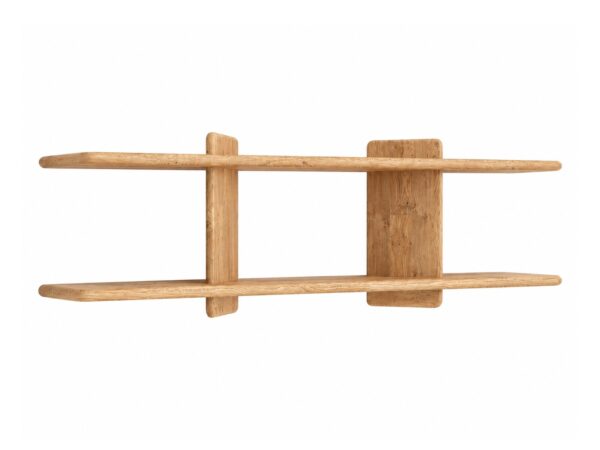 Niski regał wiszący Valdaro 140x39 cm w kolorze naturalnego dębu – zdjęcie produktu na białym tle