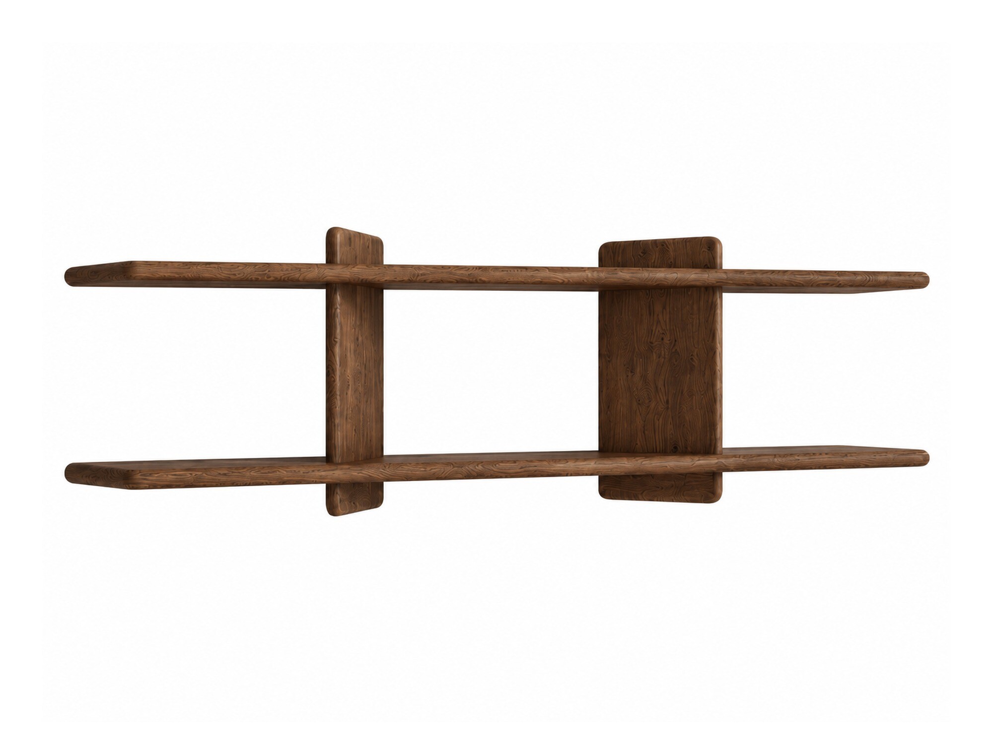 Niski regał wiszący Valdaro 140x39 cm w kolorze tabacco – zdjęcie produktu na białym tle