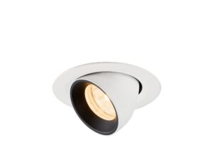 Miniaturka 16 - Biało-czarna oprawa wpuszczana Numinos Gimble XS LED