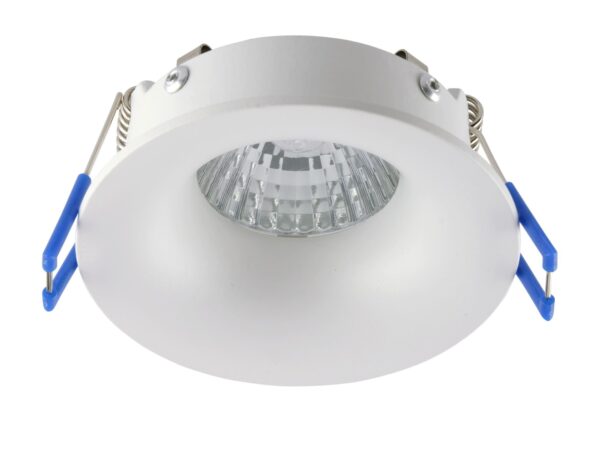 Białe wpuszczane oczko sufitowe Eye GU10 IP44 z aluminiową oprawą