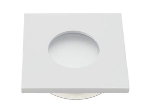 Miniaturka 1 - Oczko sufitowe kwadratowe IP44 białe 8,5 cm – widok przodu
