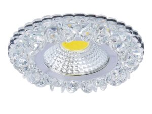 Miniaturka 1 - Przezroczyste kryształki wokół reflektora COB LED w oczku sufitowym