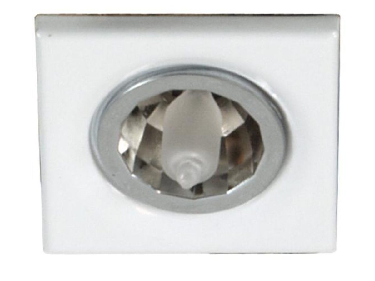 Białe kwadratowe oczko sufitowe G4 4,1 cm