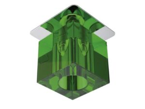 Miniaturka 3 - Oczko sufitowe G4 z chromowaną oprawą i kloszem – zielony