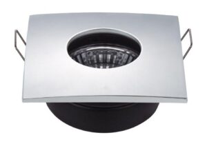Miniaturka 3 - Kwadratowe oczko sufitowe IP65 w chromowanym wykończeniu