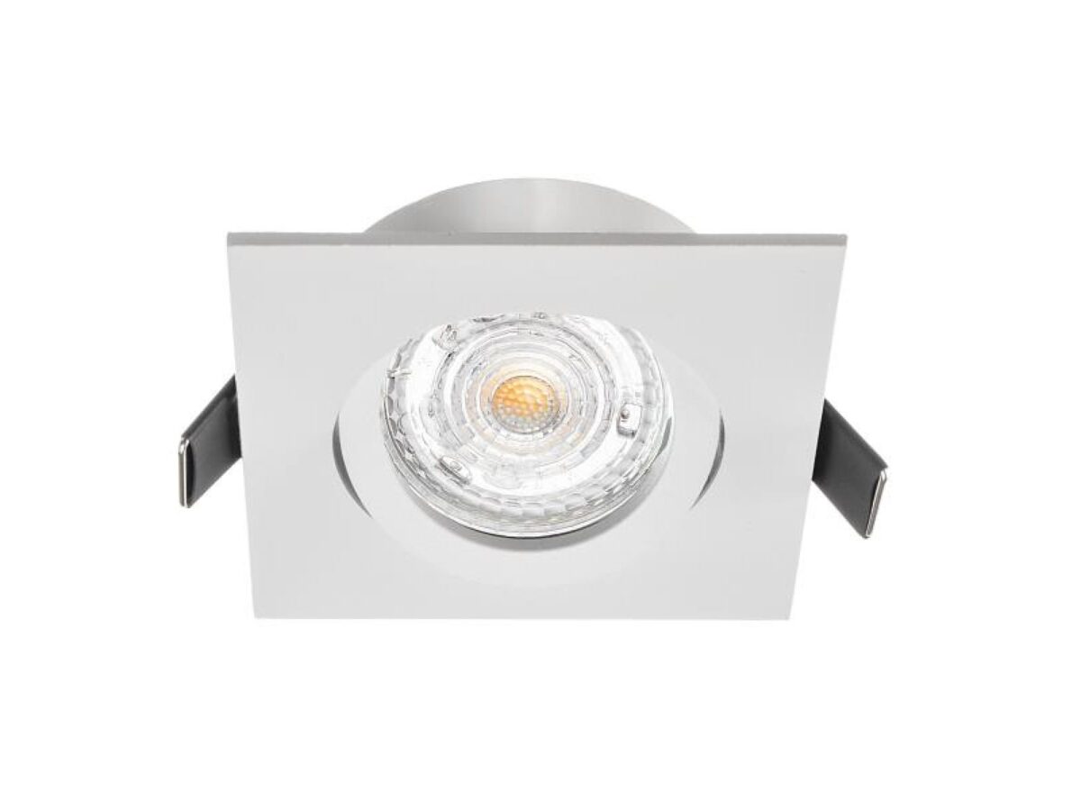 Oczko sufitowe kwadratowe ruchome GU10 8,3 cm IP20