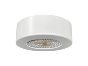 Miniaturka 6 - Białe oczko sufitowe LED 2w1 w konfiguracji natynkowej na białym tle
