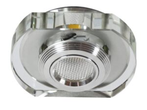 Miniaturka 2 - Oczko sufitowe LED 3 W z przezroczystym zaokrąglonym szkłem od frontu