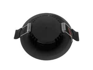 Miniaturka 3 - Tylna część czarnego oczka LED 5 W i sprężyny montażowe