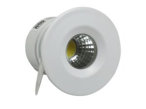 Miniaturka 2 - Białe oczko sufitowe LED IP65 z reflektorem i boczną sprężyną