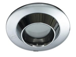 Miniaturka 1 - Okrągłe oczko sufitowe MR16 IP65 w chromowanym wykończeniu z osłoną