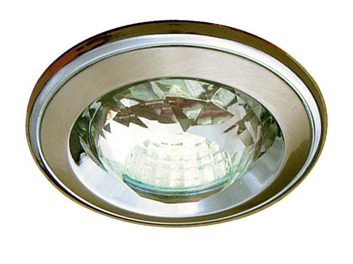 Oczko sufitowe wpuszczane MR16 z kryształową soczewką 8 cm