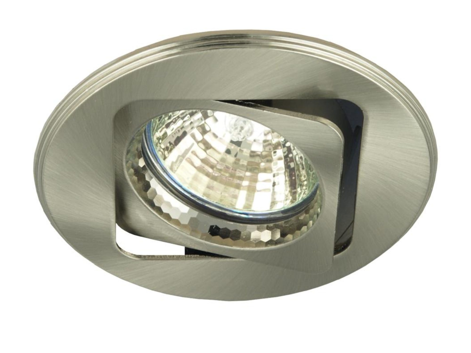 Uchylna oprawa sufitowa Nerelina MR16 ze stopu aluminium w niklu satynowym