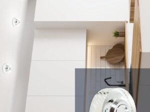 Miniaturka 2 - Oczko stropowe Olvenia LED ze szklanym detalem w dodatkowym ujęciu
