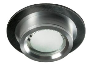 Miniaturka 5 - Stałe oczko sufitowe MR16 z ciemną aluminiową ramką i przesłoną ochronną