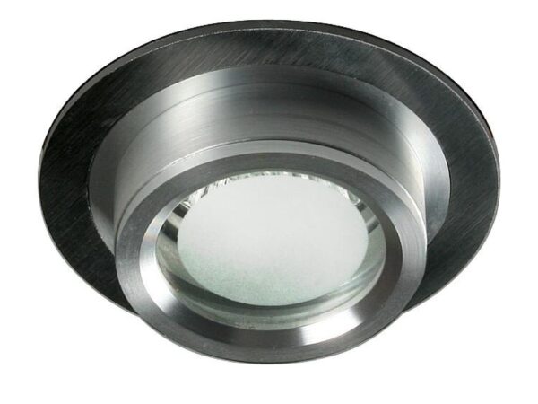 Stałe oczko sufitowe MR16 z ciemną aluminiową ramką i przesłoną ochronną