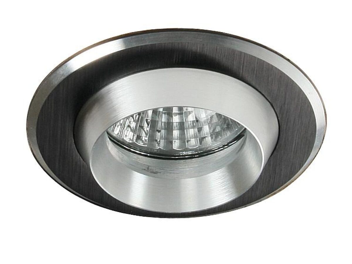 Oczko sufitowe stałe MR16 okrągłe aluminiowe 7,6 cm