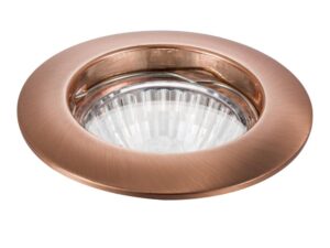 Miniaturka 2 - Okrągłe oczko sufitowe stałe MR16 z aluminiową oprawą w kolorze miedzi