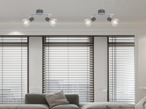 Miniaturka 1 - Listwa sufitowa Olimona czarno chromowana w salonie