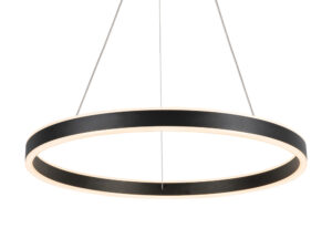 Miniaturka 1 - Lampa wisząca One 60 LED czarna, widok całej oprawy