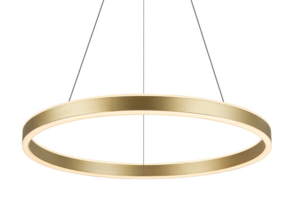 Lampa wisząca One 60 LED mosiężna, widok całej oprawy
