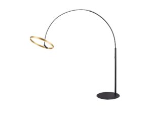 Miniaturka 1 - Lampa łukowa One Bow Fl – mosiężny pierścieniowy klosz oglądany od dołu
