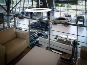 Miniaturka 2 - Lampa One Flat PD czarna – podświetlony pierścień w wysokim wnętrzu