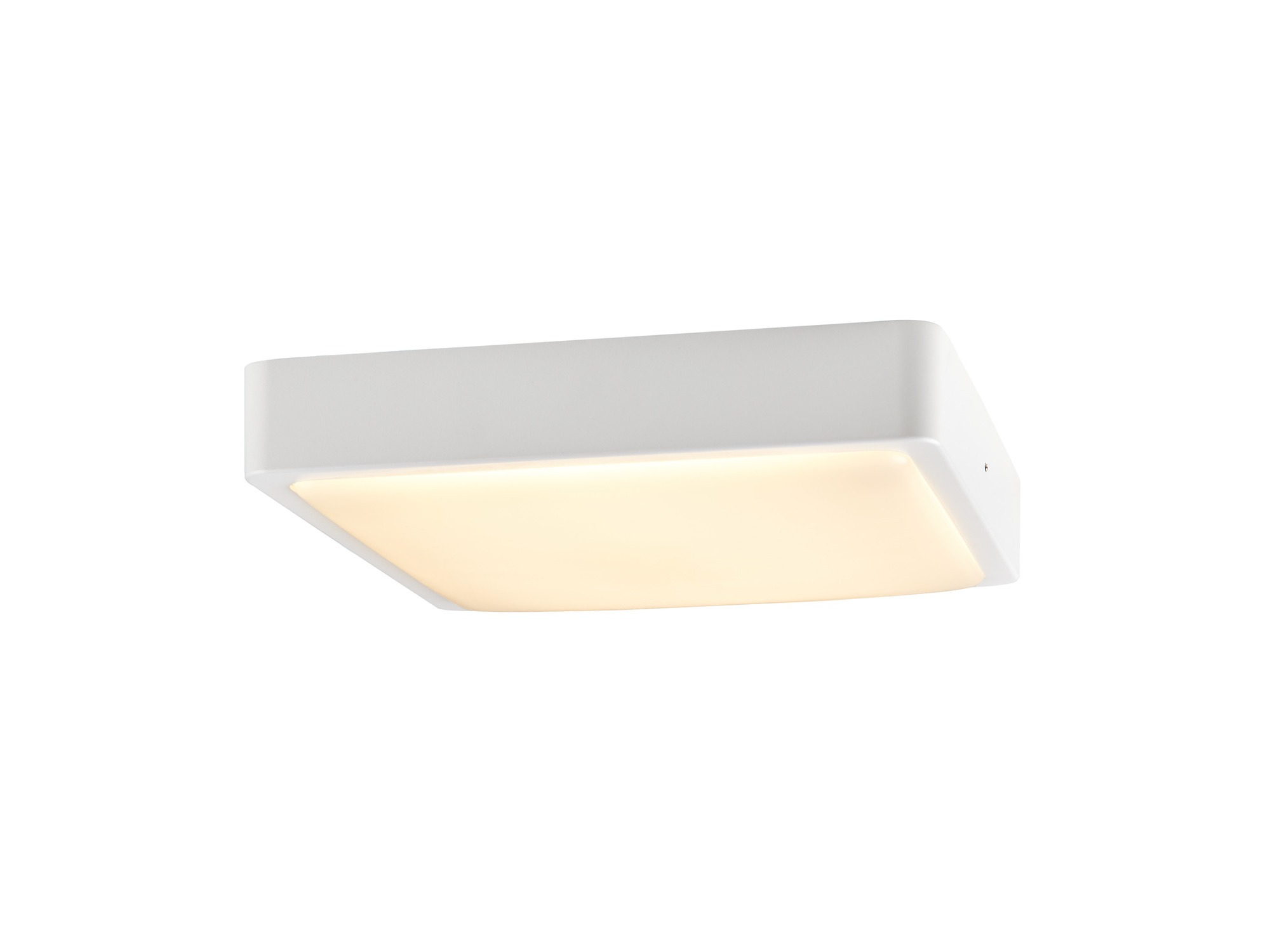 Biały Ainos Square LED, widok z boku