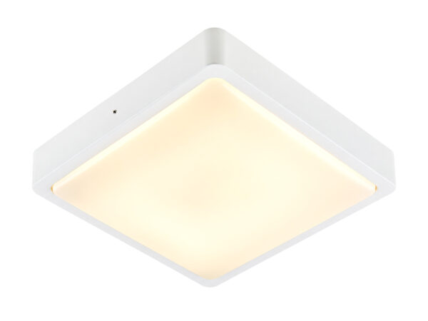 Biała oprawa zewnętrzna Ainos Square LED na białym tle